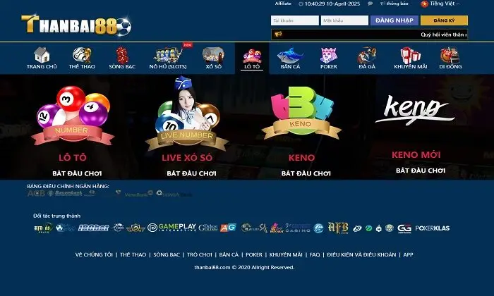 Lô tô cập nhật liên tục theo nhiều tỉnh thành